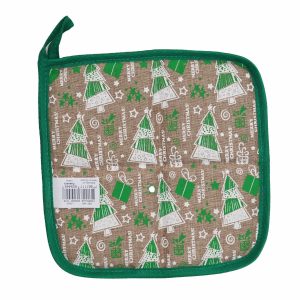 Coge Ollas Navidad Yute CAESAR'S FACTORY 21X21 Cm