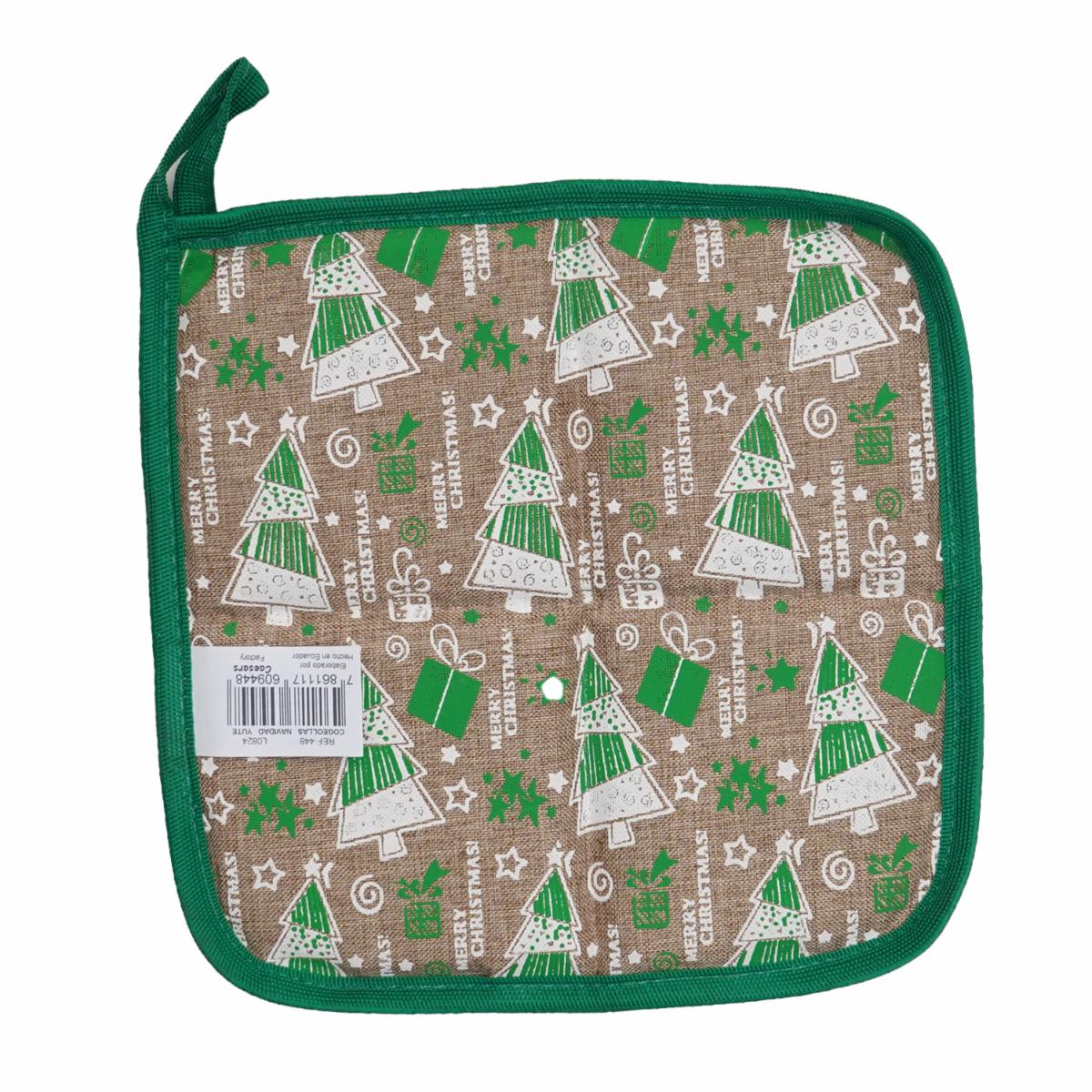 Coge Ollas Navidad Yute CAESAR'S FACTORY 21X21 Cm