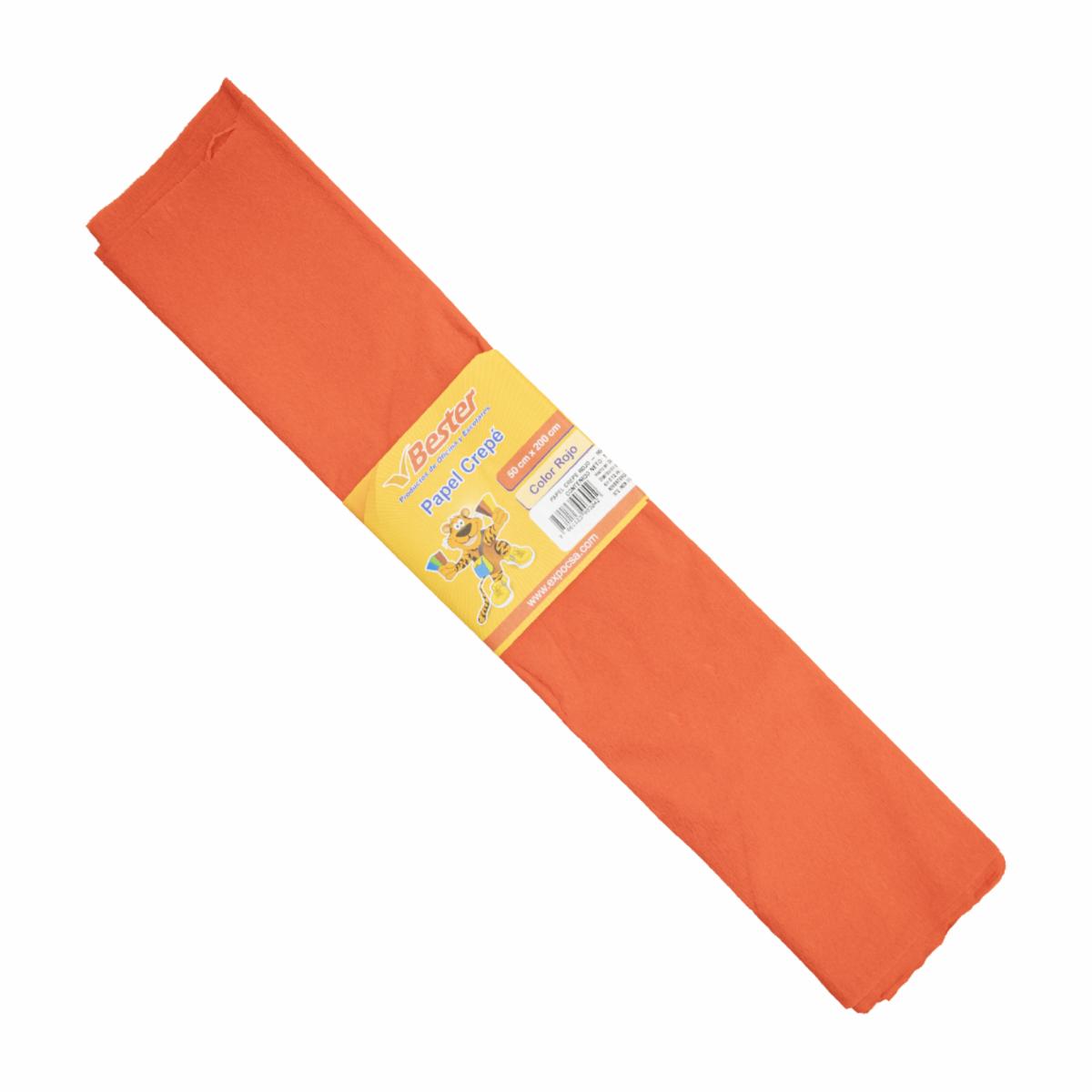 Papel Crepé Tono Rojo BESTER X10Uds