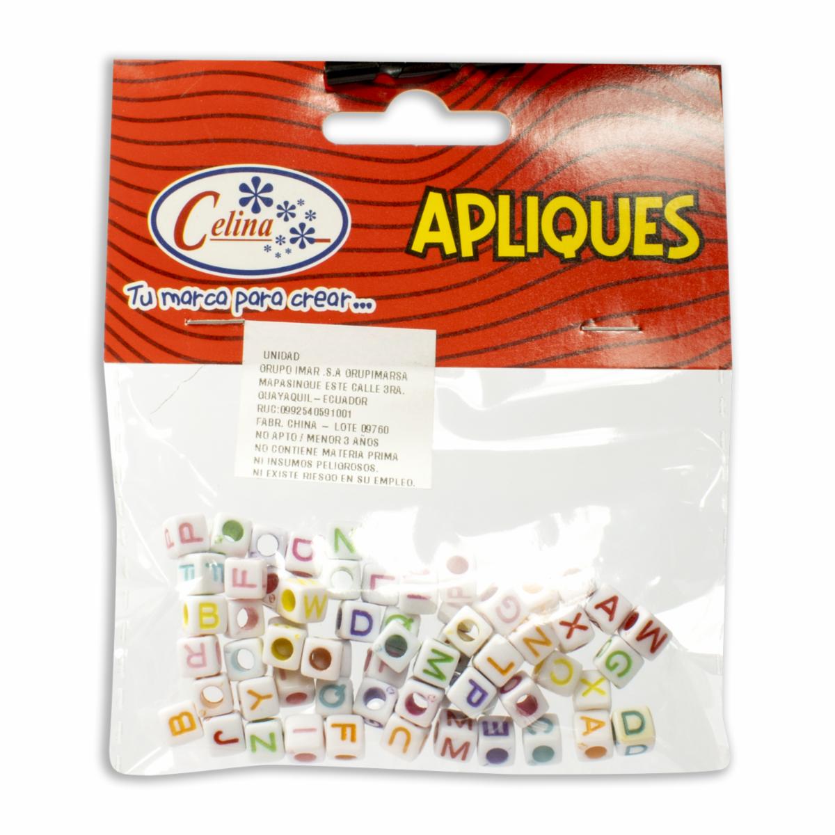 Mullos Cuadrados De Letras CELINA 1 Pieza