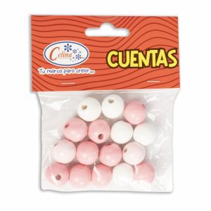 Mullos De Madera Mix Rosados CELINA 1 Pieza