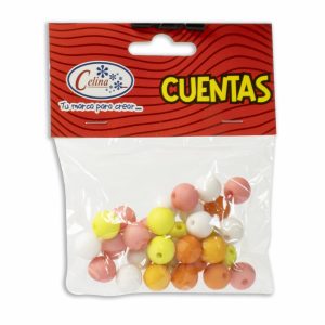 Mullos Plásticos Mix Naranja CELINA 1 Pieza