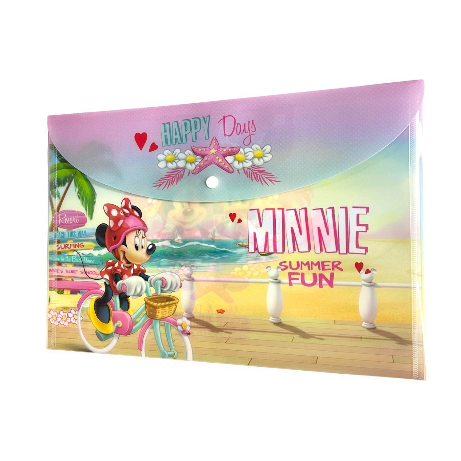 Sobre Porta Documento Diseño Minnie Con Broche REX PLASTICS A4 - Image 2