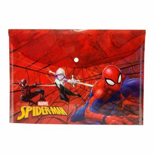 Sobre Porta Documento Diseño Spiderman Con Broche REX PLASTICS A4