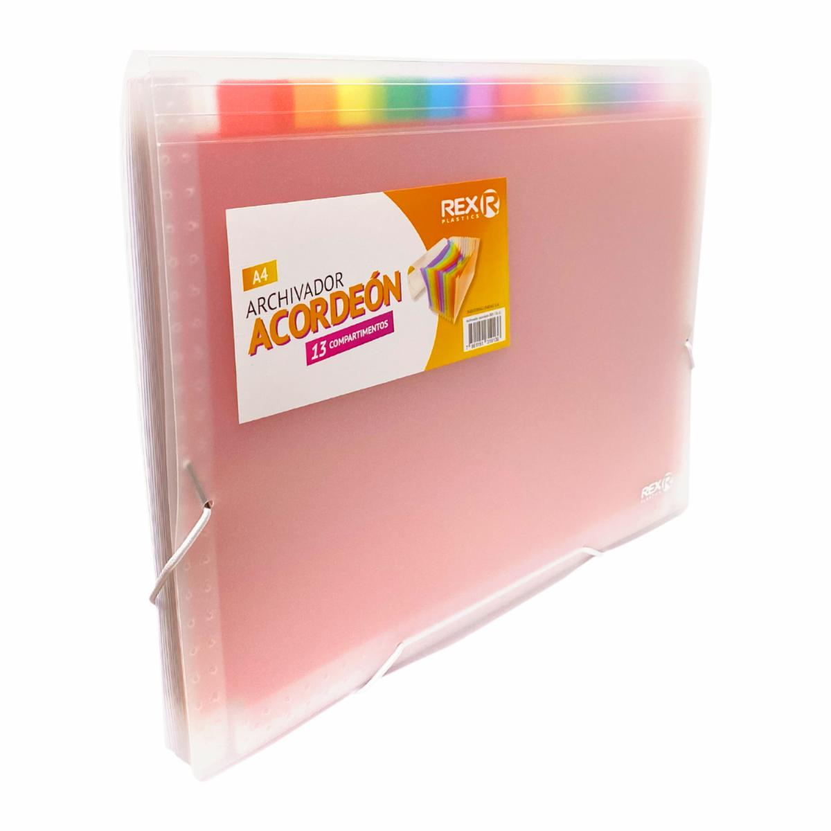 Archivador Acordeón 13 Compartimientos REX PLASTICS A4 - Image 3