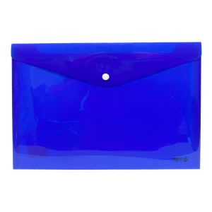 Sobre Porta Documento Azul Con Broche Plástico REX PLASTICS A4