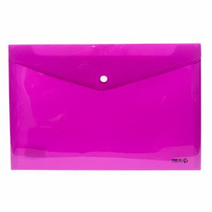 Sobre Porta Documento Morado Con Broche Plástico REX PLASTICS A4