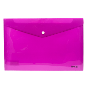 Sobre Porta Documento Morado Con Broche Plástico REX PLASTICS A4