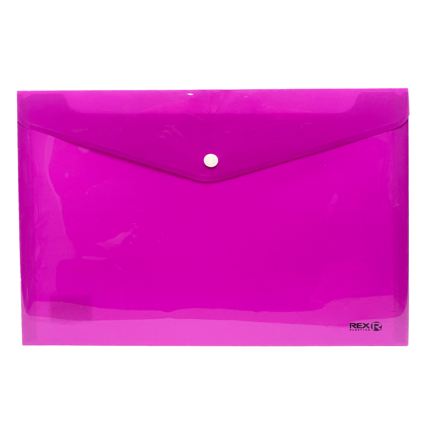 Sobre Porta Documento Morado Con Broche Plástico REX PLASTICS A4