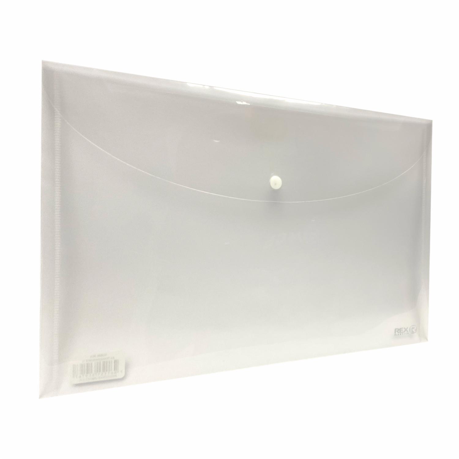 Sobre Porta Documento Transparente Con Broche Plástico REX PLASTICS A4 - Image 3