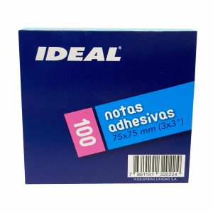 Notas Adhesivas 75X75 Mm Pastel Celeste 100 Hojas IDEAL 75X75 MM