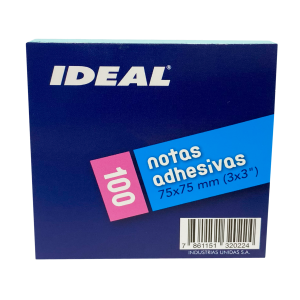 Notas Adhesivas 75X75 Mm Pastel Celeste 100 Hojas IDEAL 75X75 MM