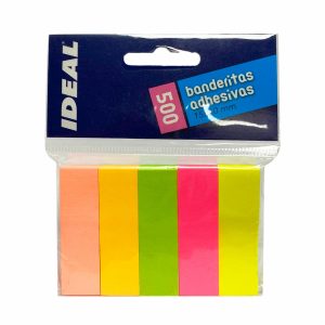 Banderitas Adhesivas Neón Surtido 500 Hojas IDEAL 15X50 MM