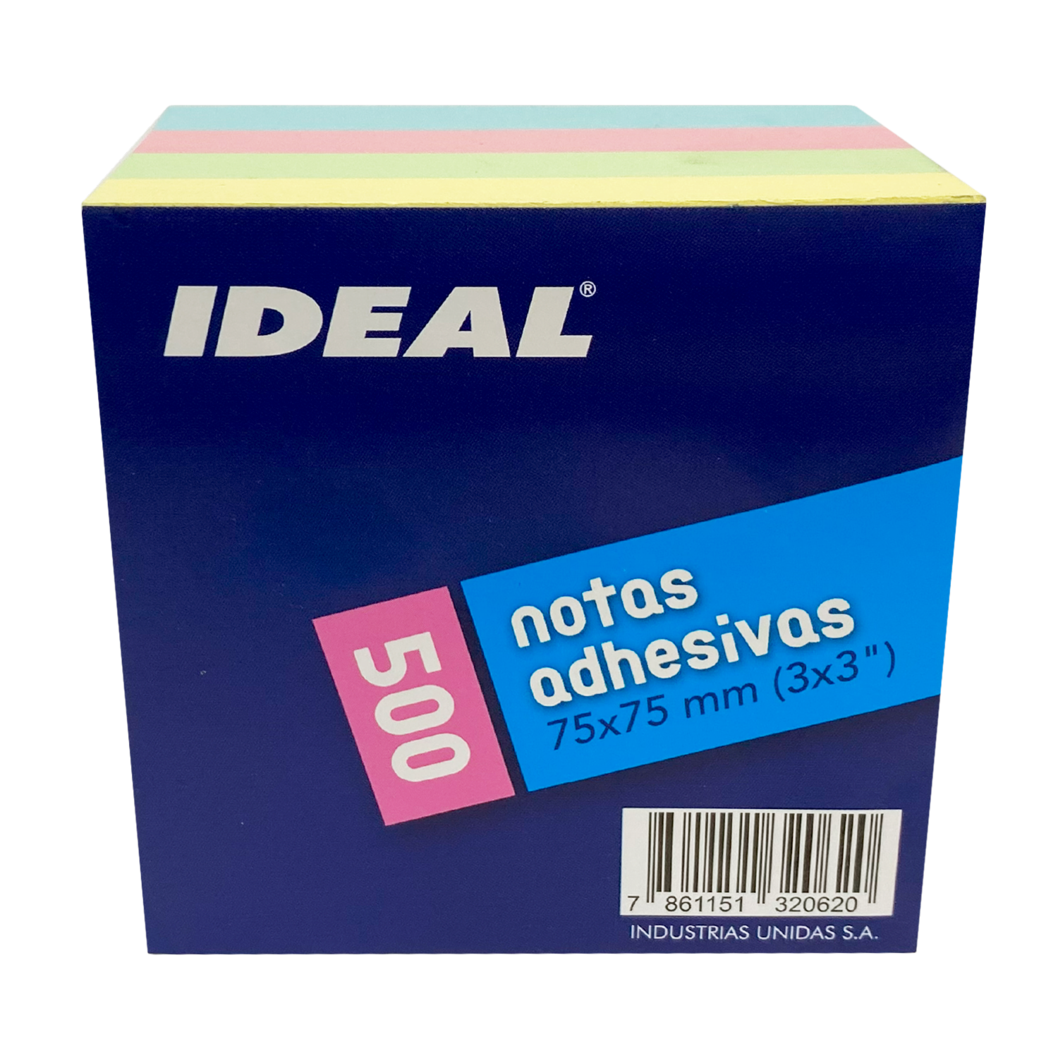 Notas Adhesivas Pastel Cubo 5 Colores IDEAL 500 Hojas