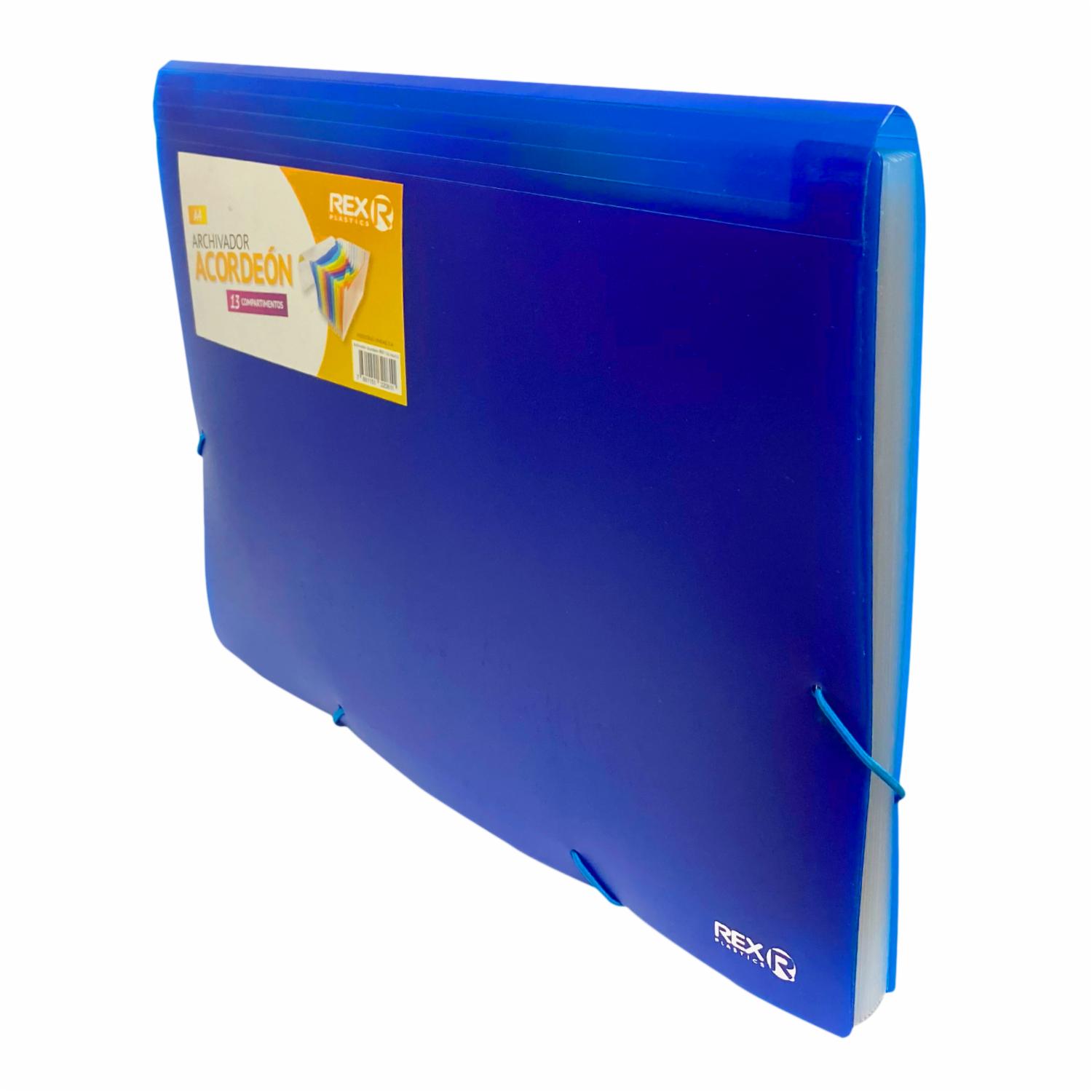 Archivador Acordeón 13 Compartimientos Rex Azul U. REX PLASTICS A4 - Image 2