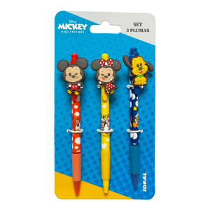Set Bolígrafos Mickey & Friends IDEAL X3 Uds