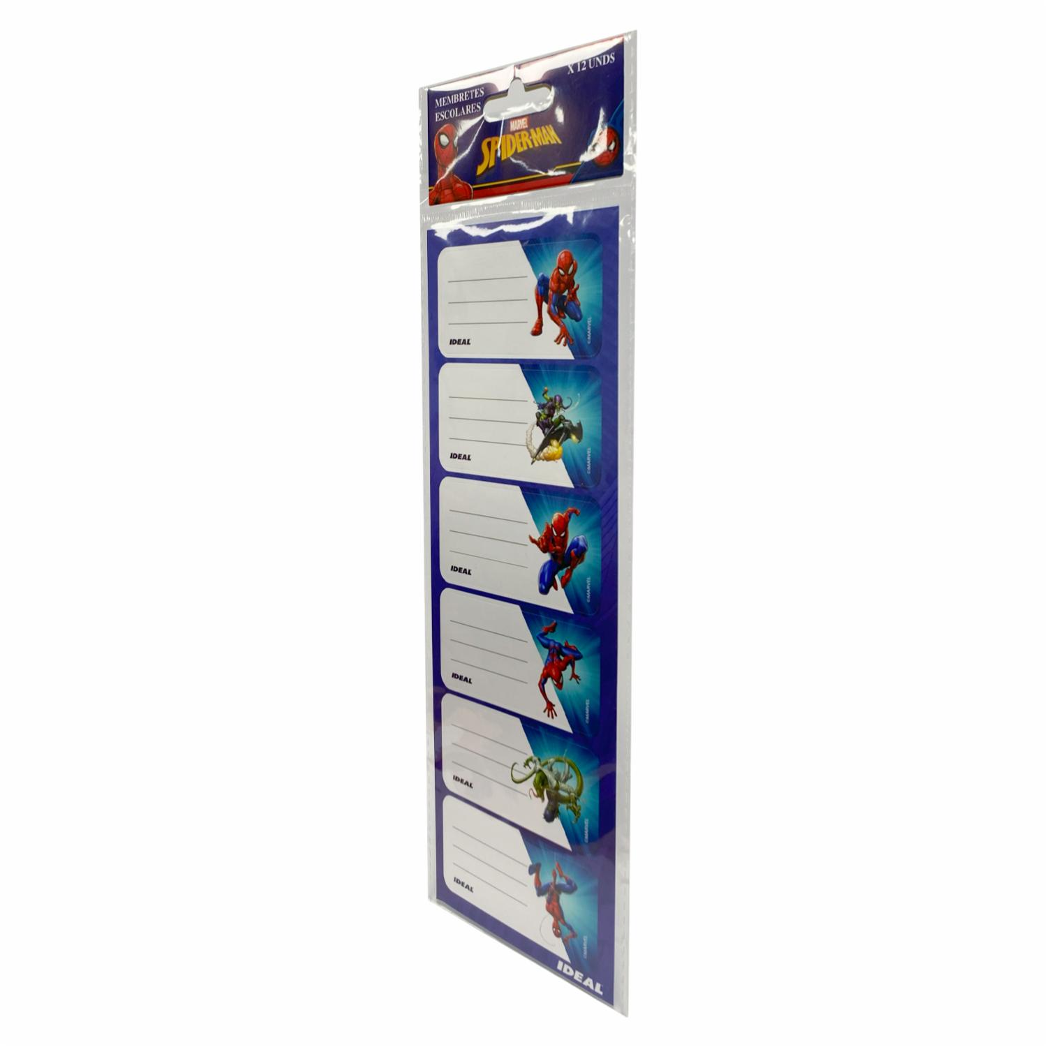Membretes Escolares Diseño Spiderman REX PLASTICS X 12 Uds 9X29 - Image 2