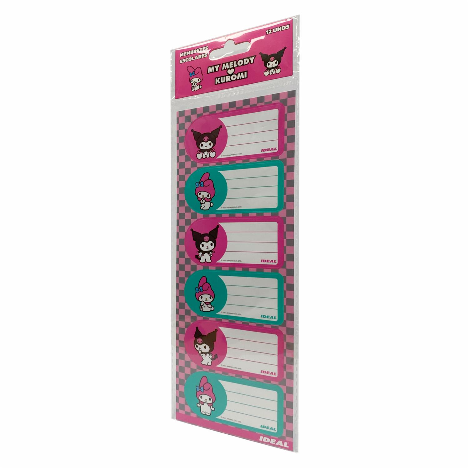 Membretes Escolares Diseño My Melody & Kuromi REX PLASTICS X 12 Uds 9X29 - Image 2
