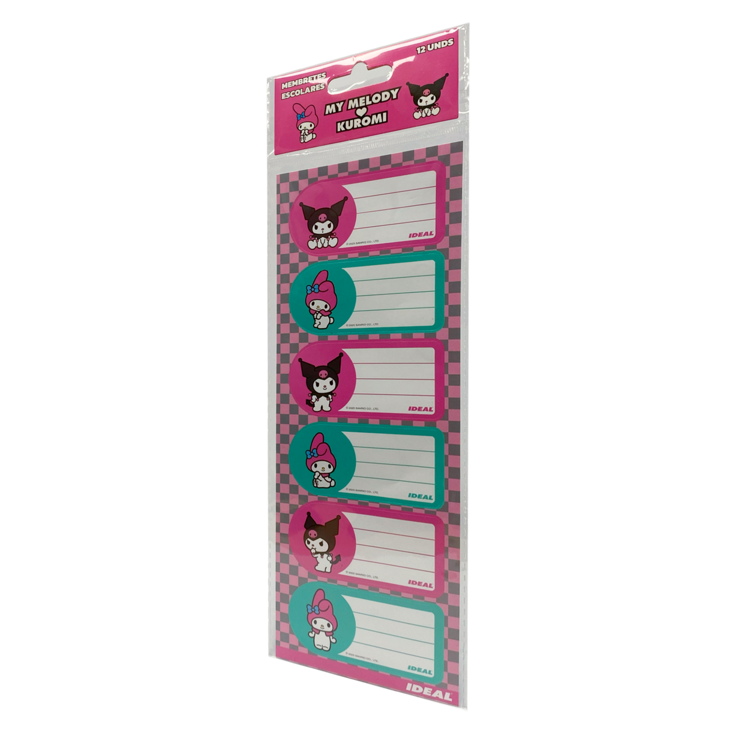 Membretes Escolares Diseño My Melody & Kuromi REX PLASTICS X 12 Uds 9X29 - Image 2