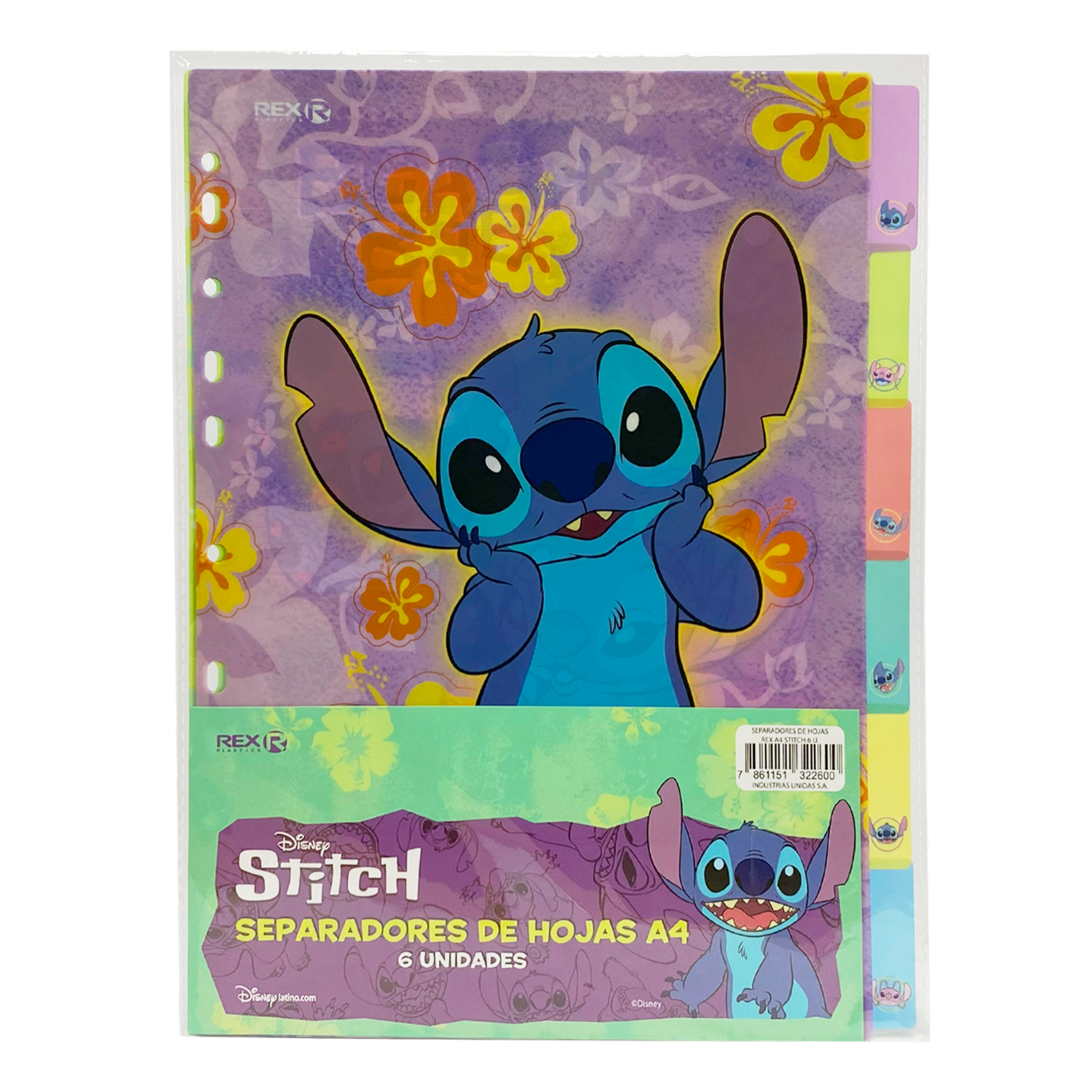 Separadores De Hojas De Stitch REX PLASTICS A4