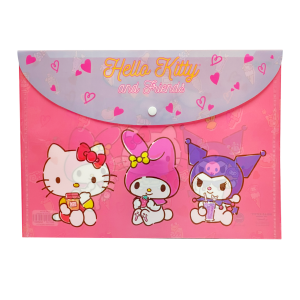 Sobre Porta Documento Diseño Hello Kitty & Friends Con Broche REX PLASTICS A4