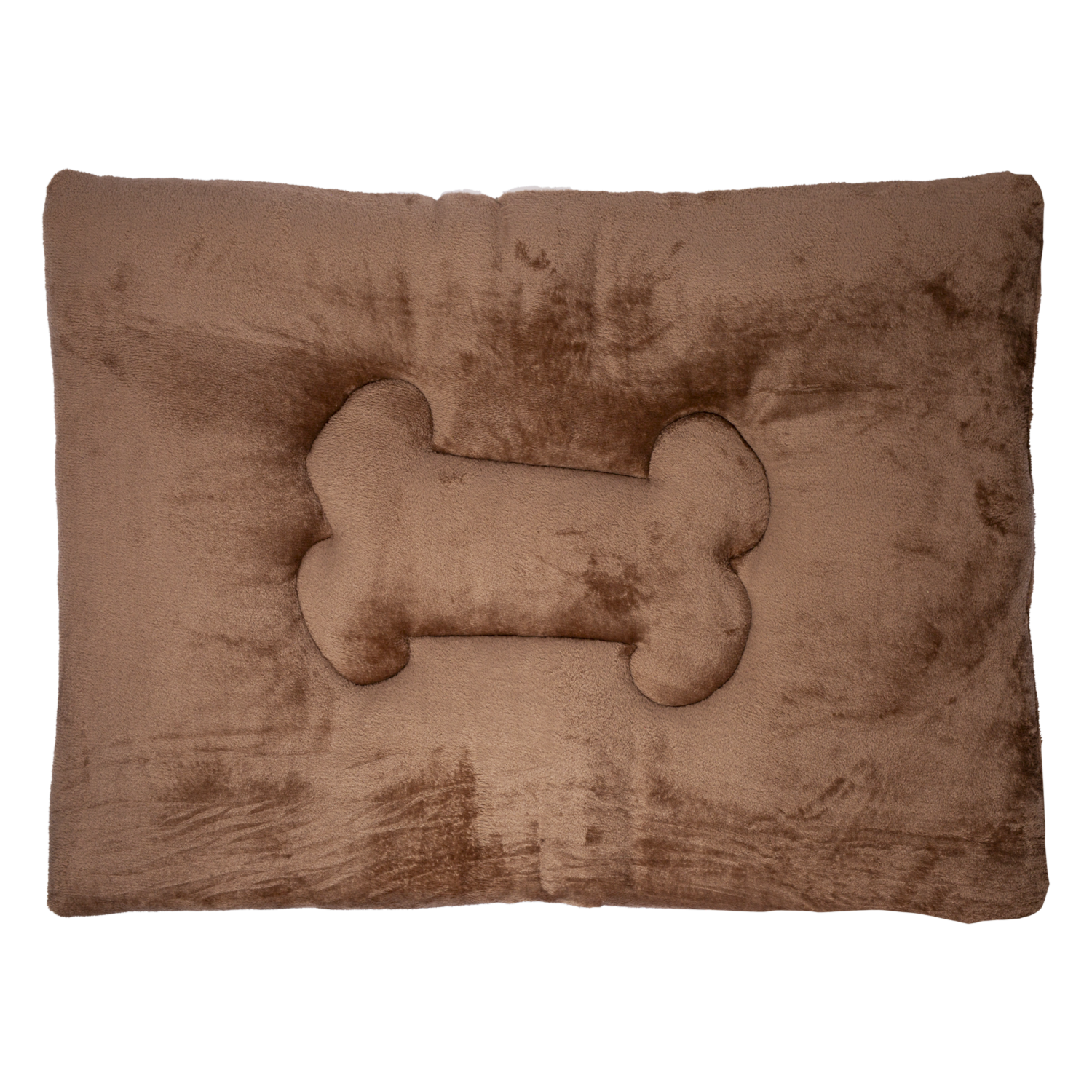 Cama Para Mascota Colchoneta Diseño Huesito Café Maíz CASAMIGA 50Cm X 70Cm