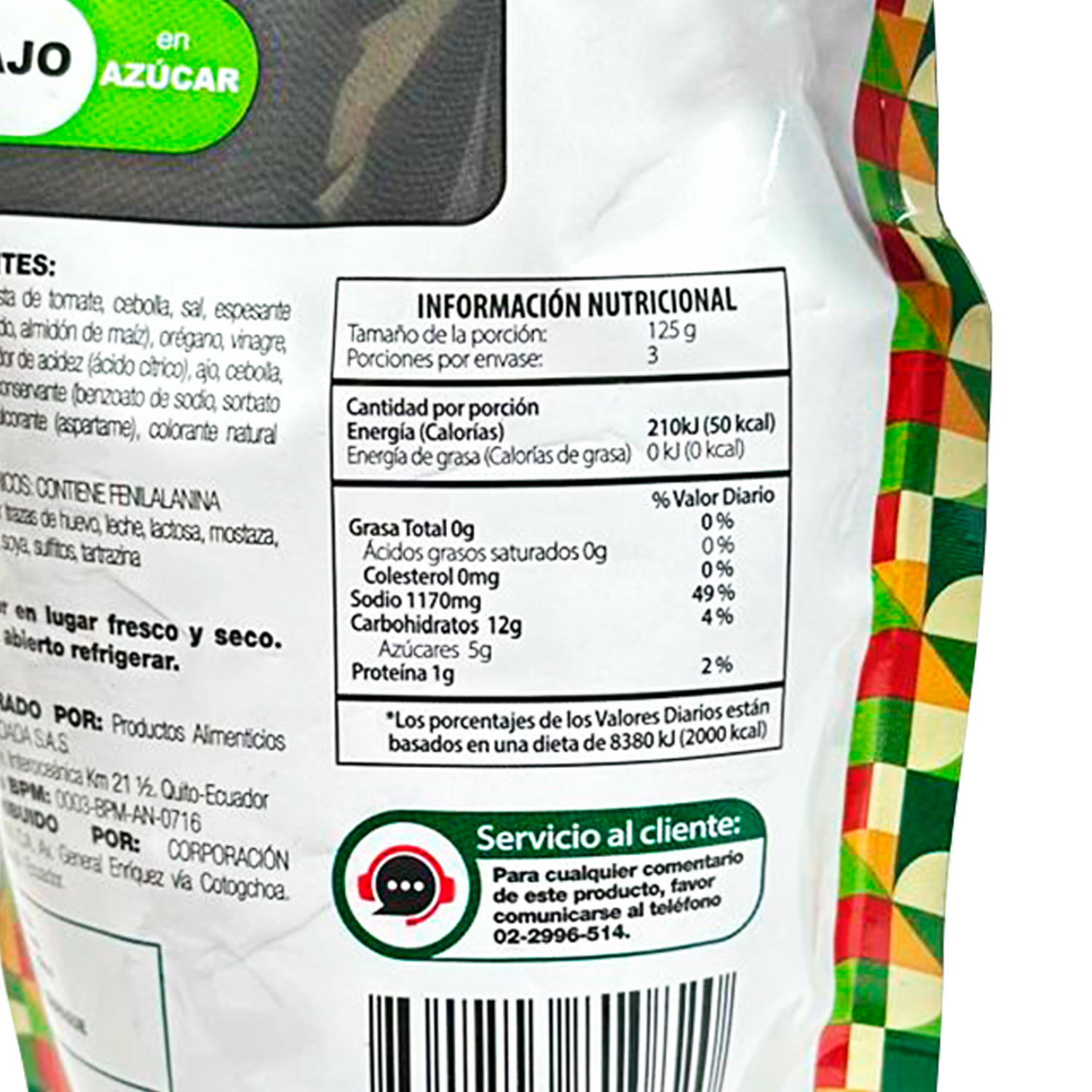 Salsa Spaguetti DoyPack EL ARTESANAL 350 G - Image 2