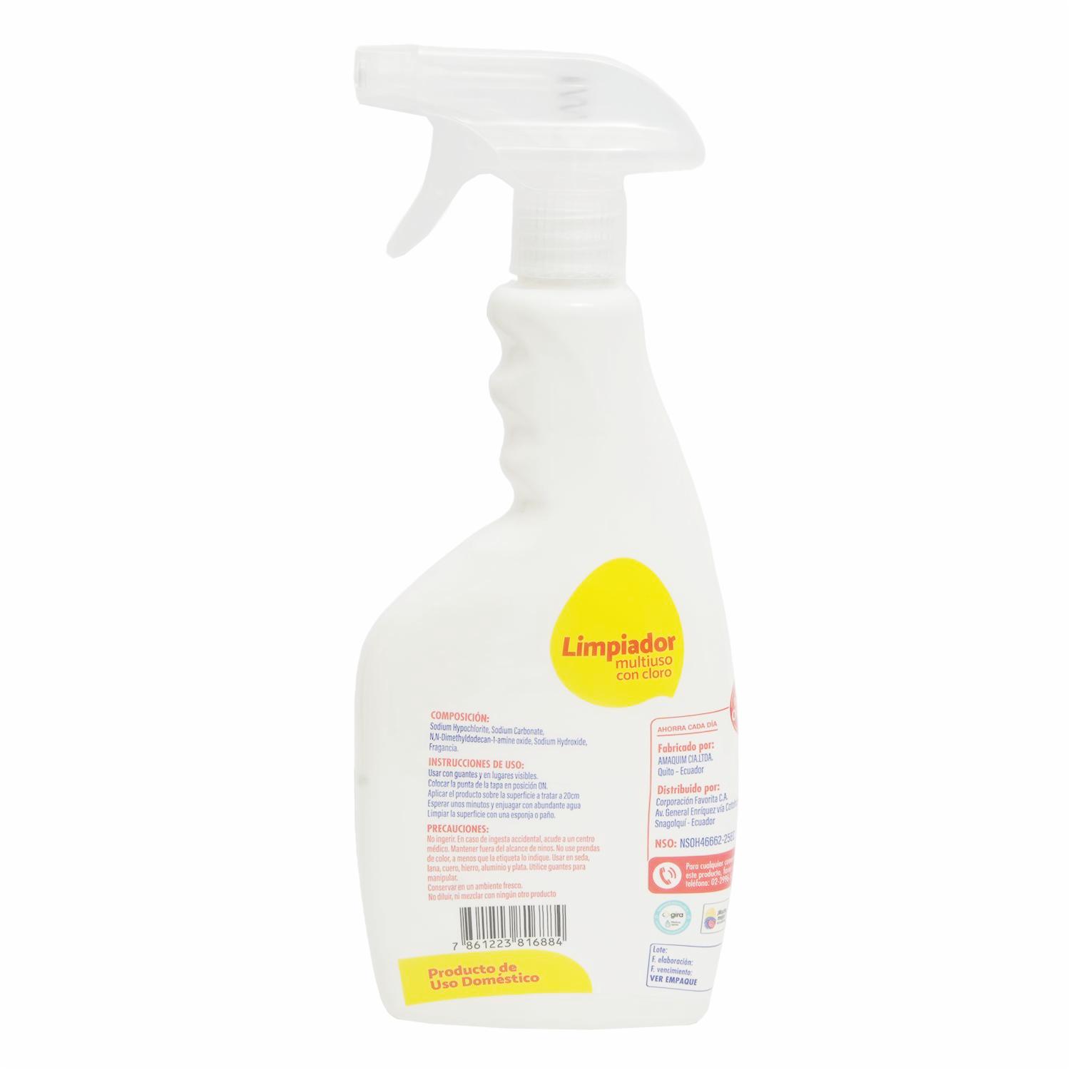 Limpiador En Spray Multiuso Con Cloro LA ORIGINAL 500 Ml - Image 2