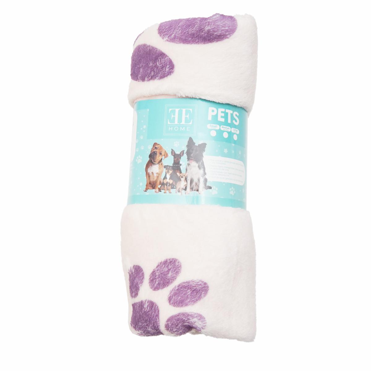 Cobija Mascota Rosa Huellas Print CASAMIGA 90 Cm x 75 Cm