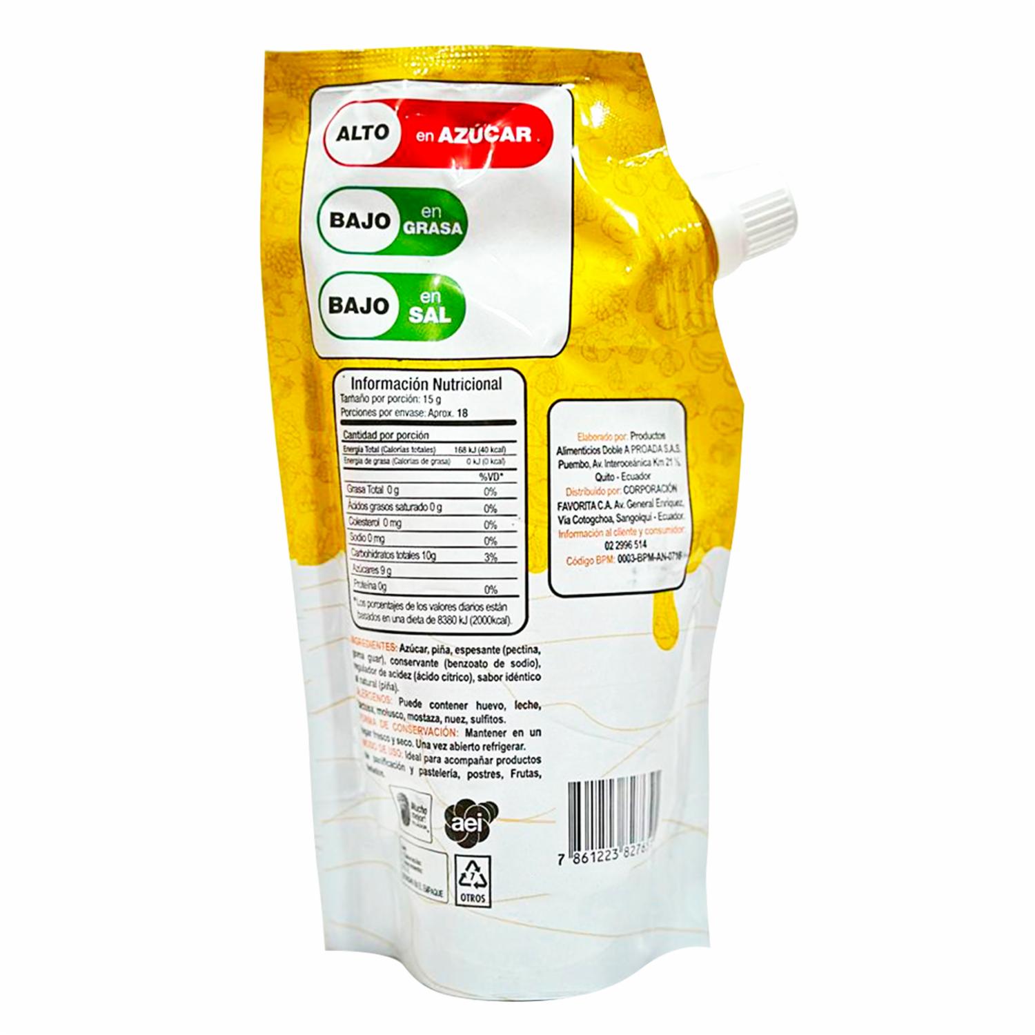 Mermelada De Piña EL ARTESANAL 270 G - Image 3