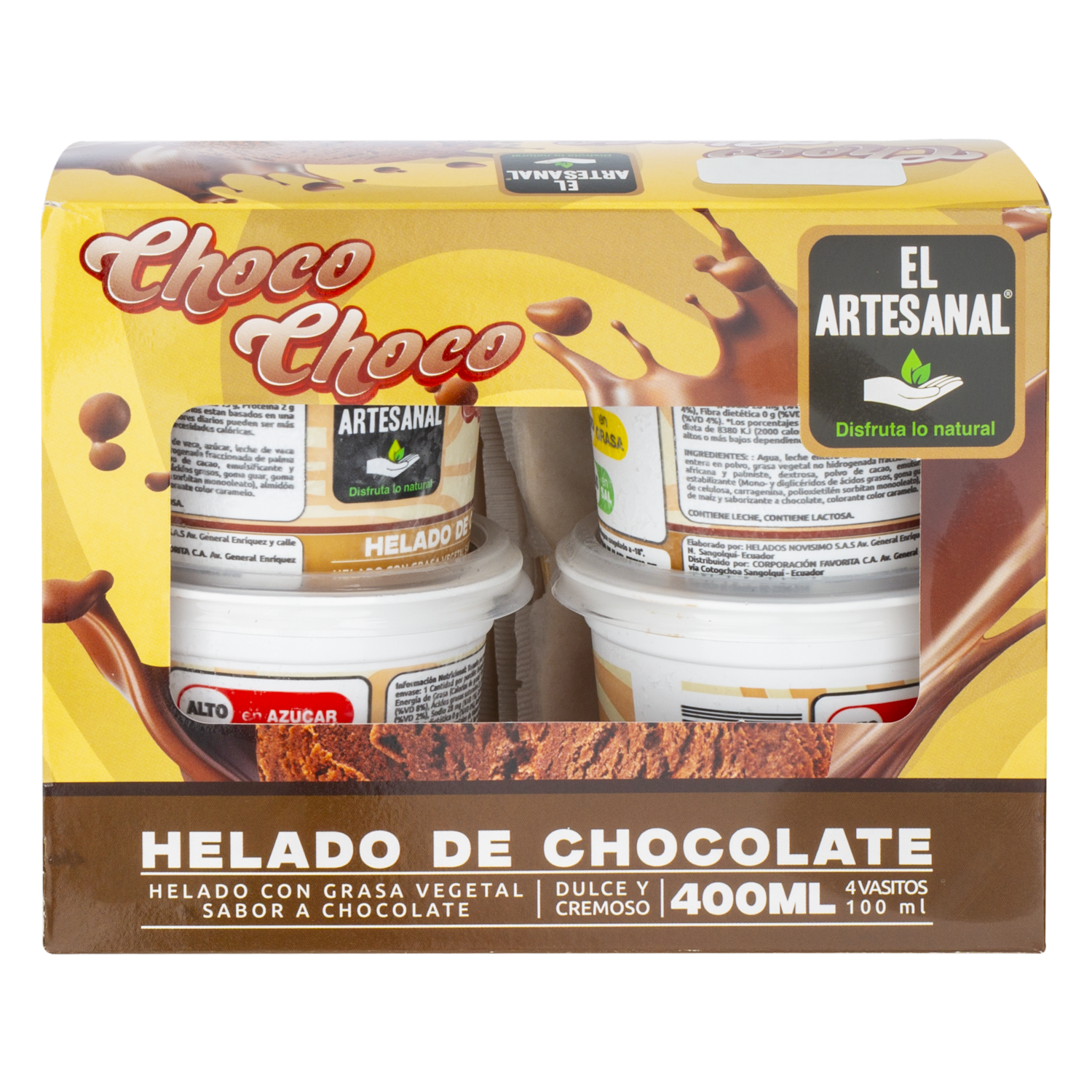 Helado Choco Choco EL ARTESANAL 400 Ml - Image 3