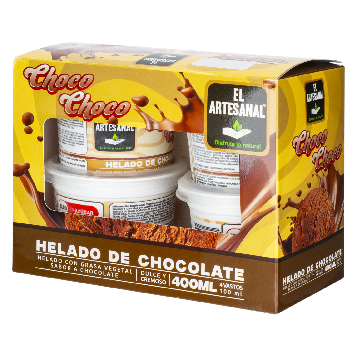 Helado Choco Choco EL ARTESANAL 400 Ml - Image 4
