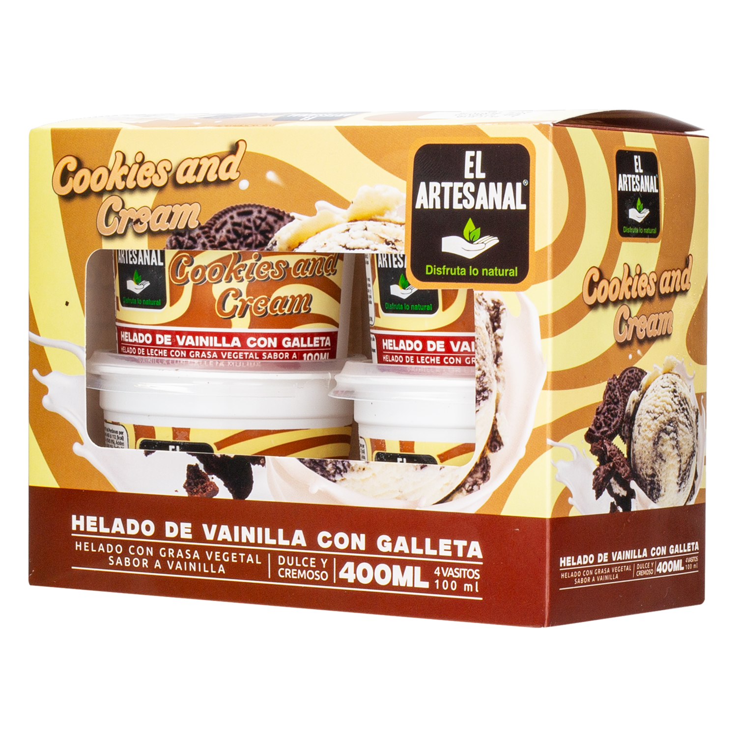 Helado Cookies & Cream EL ARTESANAL 400 Ml - Image 4
