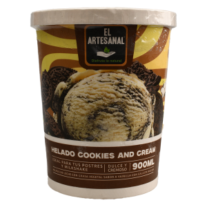 Helado Cookies & Cream EL ARTESANAL 900 Ml