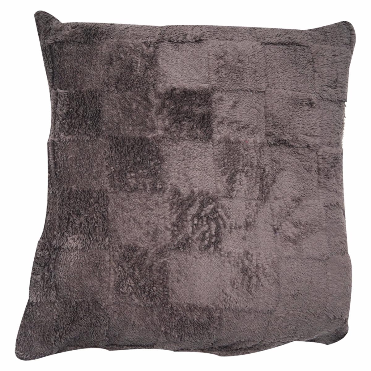 Cojín Café Textura Cuadros CASAMIGA 42X42 Cm