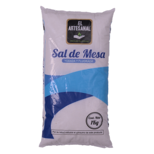 Sal De Mesa Yodada Y Fluorada EL ARTESANAL 1000 G