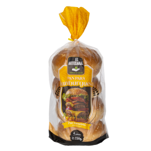 Pan Para Hamburguesa X 4 Uds EL ARTESANAL 230 G