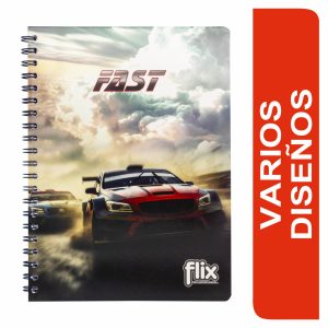Cuaderno Universitario Argollado 2 Líneas FLIX 100 Hojas