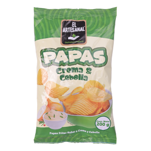 Papas Fritas Sabor A Crema Y Cebolla EL ARTESANAL 200 G