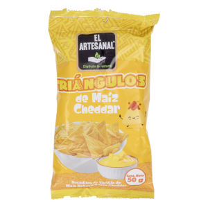 Bocaditos De Maíz Triangulitos Queso Cheddar EL ARTESANAL 50 G