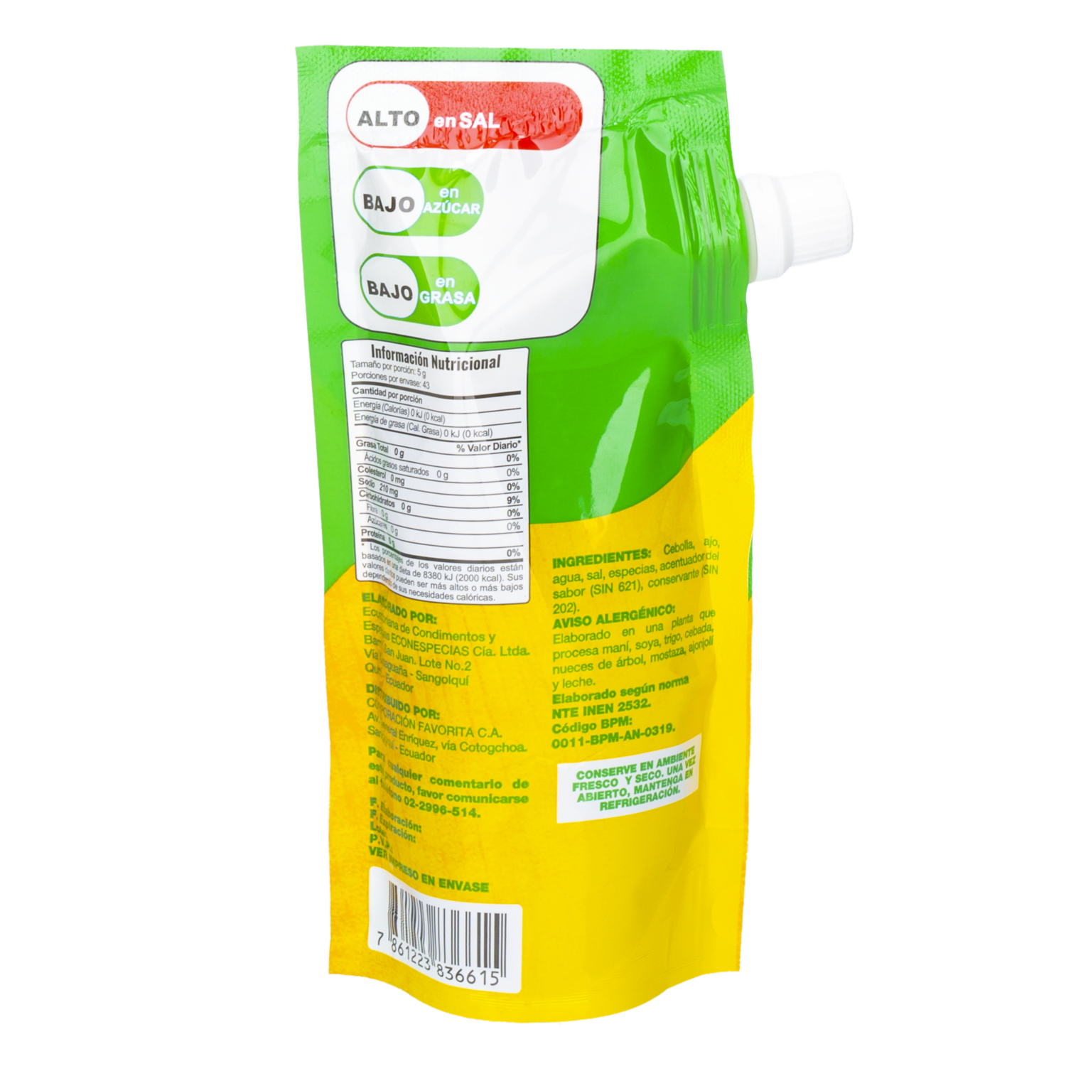 Aliño Completo Doypack EL ARTESANAL 215 G - Image 2