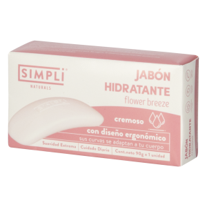 Jabón En Barra Cremoso Hidratante Flower Breeze SIMPLI 90 G