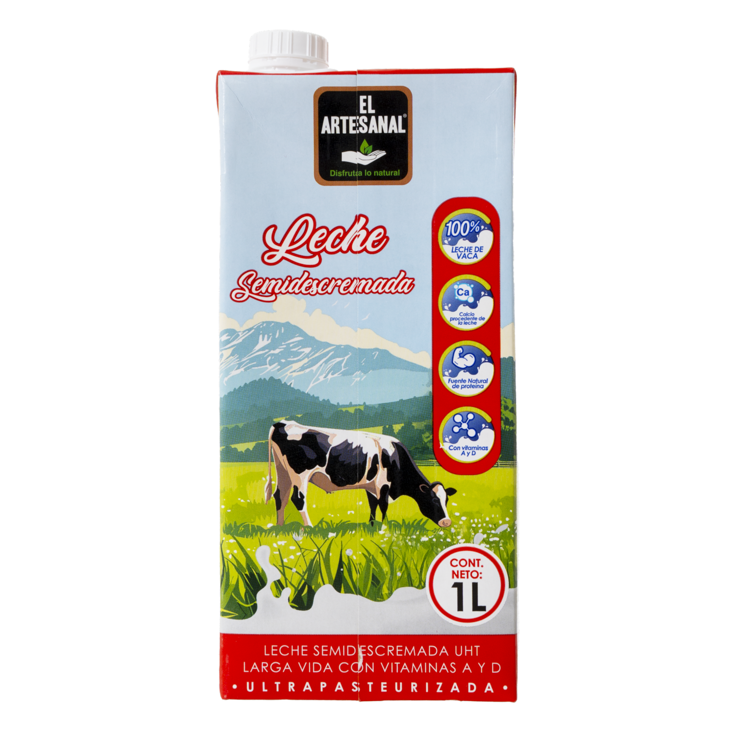 Leche Semidescremada En Tetrapack EL ARTESANAL 1000 Ml