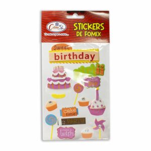Foami Escolar Sticker Cumpleaños Niña CELINA 1 Pieza