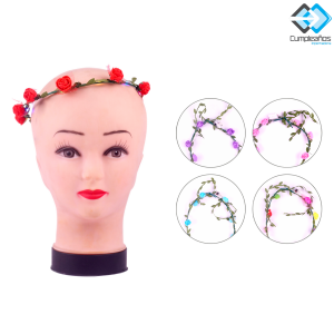 Corona Sintética Con Luz Diseño Unisex IMPORTADORA CUMPLEAÑOS 16 X 16 Cm