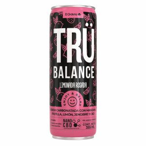 Balance Bebida Carbonatada Frutilla Limón Jengibre Y CBD TRÜ Lata 355 Ml
