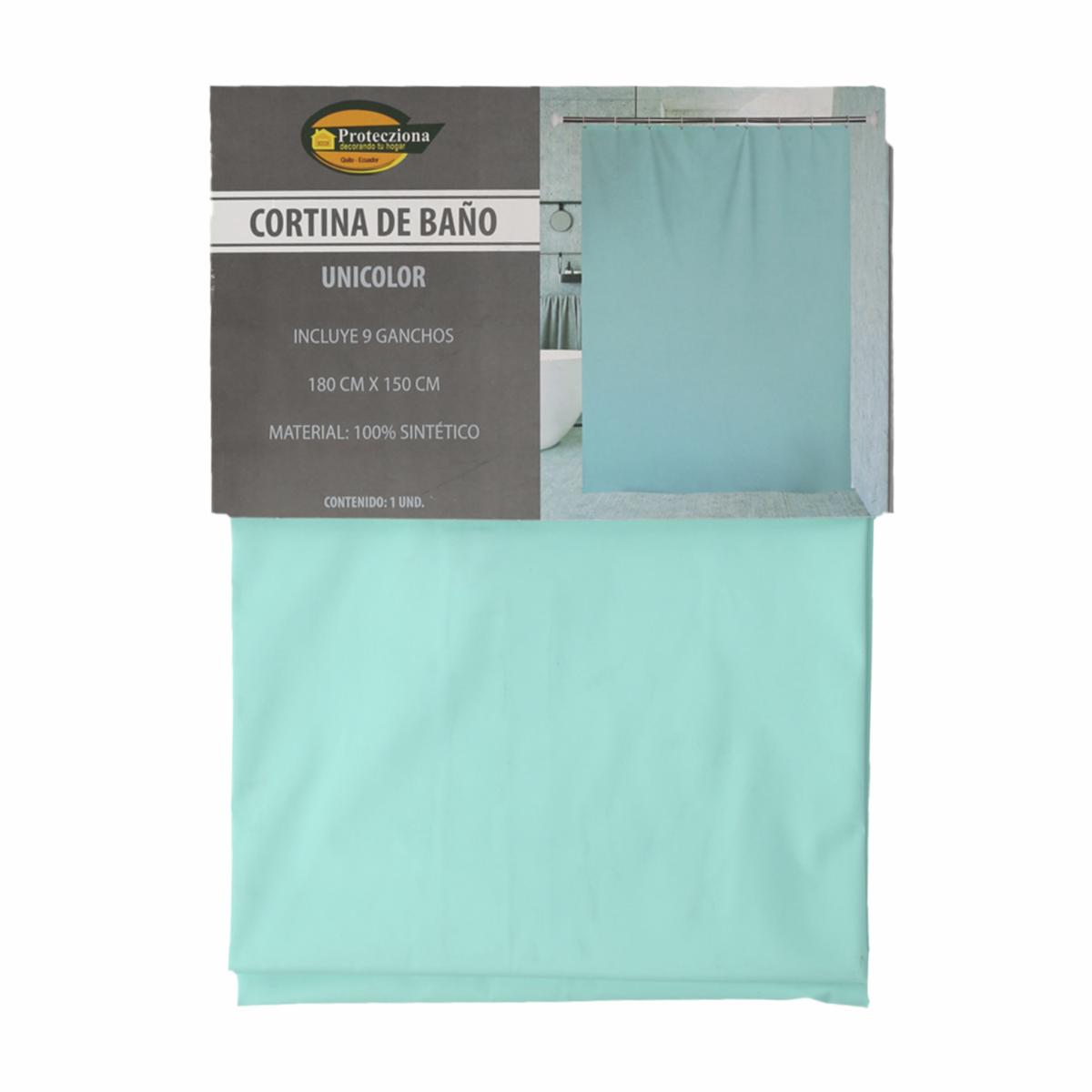 Cortina De Baño Unicolor PROTECZIONA 180X150CM