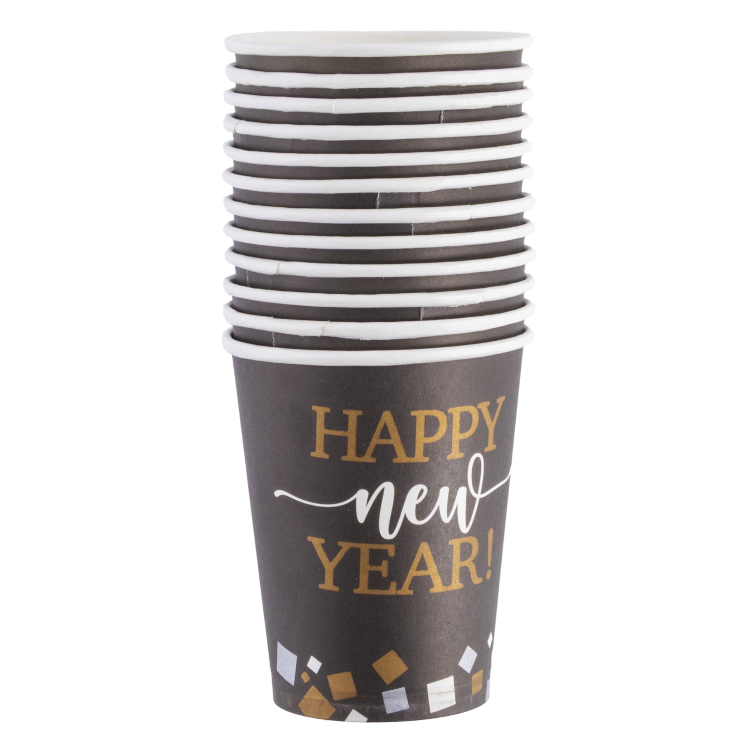 Vaso Happy New Year Black COLOR TOYS 12 X 7 Oz - Image 2