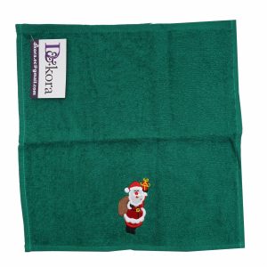 Toalla Navideña Verde Noel CELLTEX 30 X 30 Cm