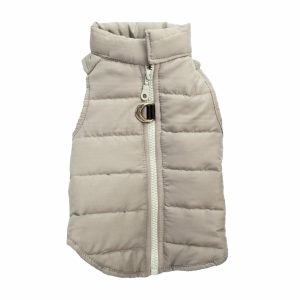 Chaleco Para Perro Acolchado Color Gris DOGGO Talla Extra Pequeño